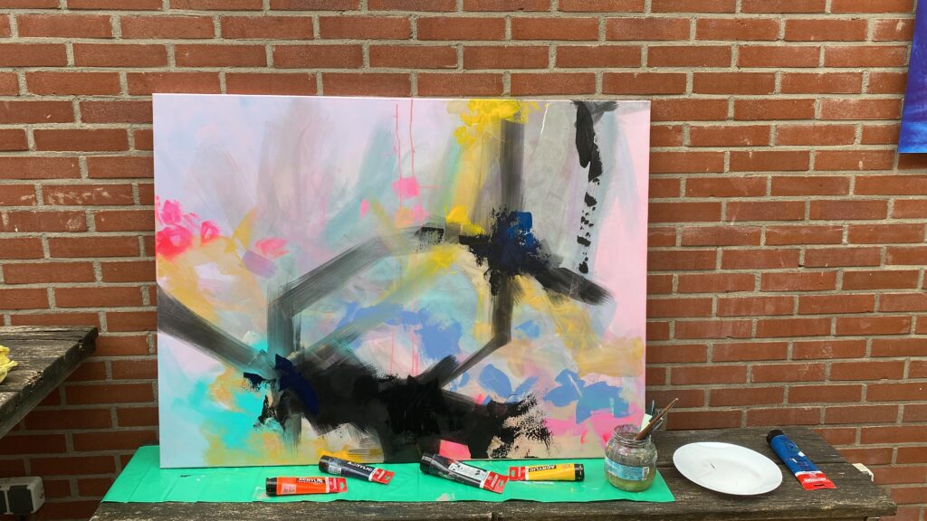 80's paard abstract